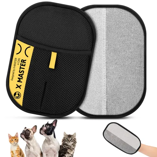Upgrade Electrostatic Pet Hair Remover Glove - 1pcs, Reusable One Size Breathable Mesh Fabric Mitt with Mesh Wrist Stay, Fast Fur Removal for Cats, Couch Hair Pickup on Furniture Carpet Car Seat, Hassle-Free