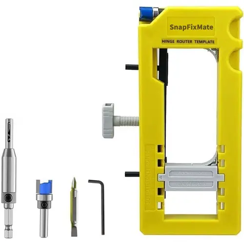 GJANSH Door Hinge Jig, Hinge Installation Kit, Door Hinge Router Template With Non-slip Pads Removable Inserts for Outdoor Camping, Daily Household toolupgrade