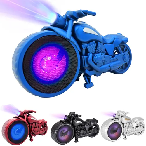 Vintage 1950's Radio Replica Portable Bluetooth Speaker - Motorcycle Style, FM, TWS, RGB Light, MP3 Audio, Adjustable, Wired Charging