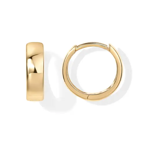 PAVOI 14K Gold Plated Sterling Silver Post Huggie Earrings - Small Hoop Earrings for Women