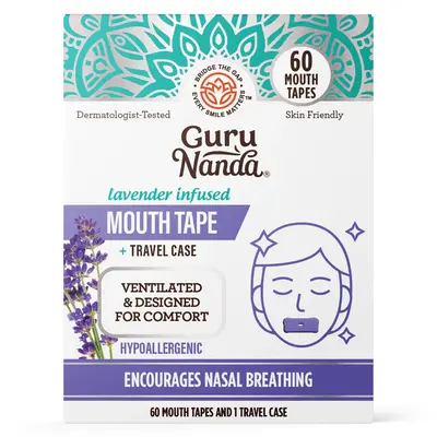 GuruNanda Lavender Infused Mouth Tape - 60 Count
