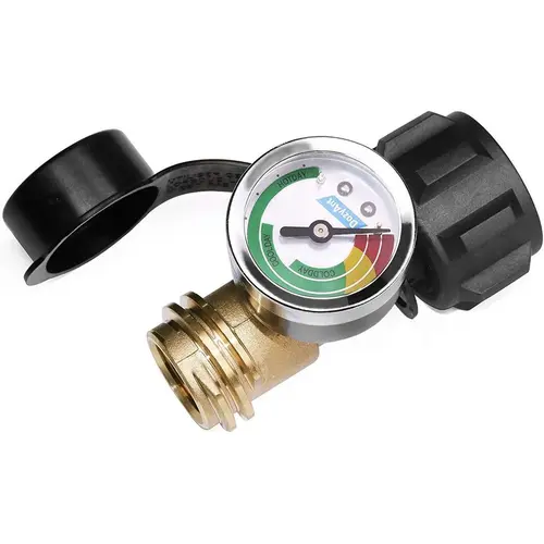 AXIZITECH 1-Pc Propane Tank Gauge Level Indicator - Color Coding, Leak & Pressure Detection Tool, Type 1 Connection, Universal Design for RV Camper, BBQ Gas Grills,sohochic