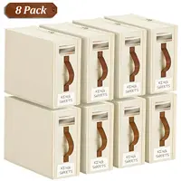 King Size Bed Sheet Organizer Box for Linen Closet, Dual Zipper, Full Seal, Leather Accent Home Decor, Handle, Closet Organizer for Bedding, Queen King Sheets, Pillowcase Organizer, Classic Foldable Rectangle Transparent, ADHD Gift