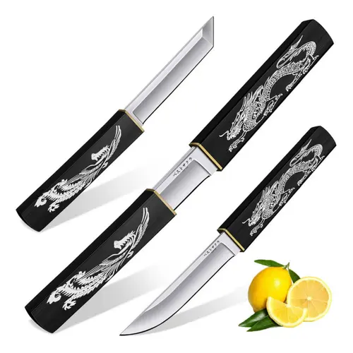 Purple Dragon Precision Fruit Knife - Full Tang Kitchenware Cutting Knife with Lightweight Design & Edge Retention, Professional Chef Tool for Slicing, Peeling & Carving Citrus, Melons, Knives, Forged Steel