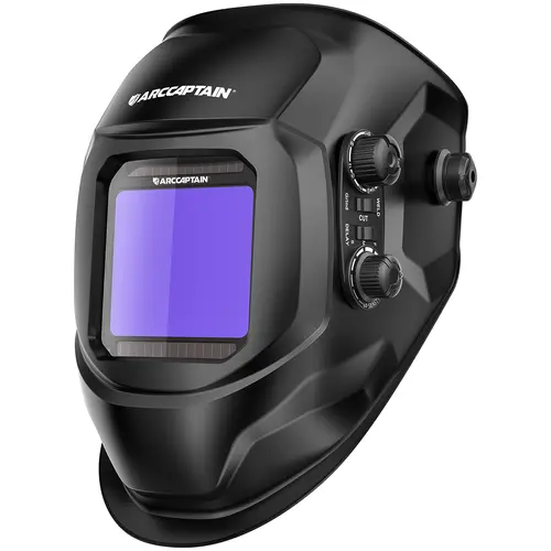ARCCAPTAIN Auto Darkening Welding Helmet HSH-G999 - 4 Arc Sensors, True Color Viewing Screen, DIN4-16 Protection, Welding Lens, Solar Powered, Lightweight, Breathable Padding, PP Plastic, Adjustable Strap for Men/Dads - Gift Idea,toolupgrade