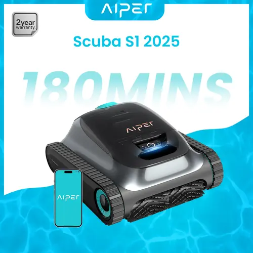 Aiper Scuba Upgrade Cordless Robotic Pool Cleaner, WavePath 2.0 Nav, 180minBattery, Wall & Waterline Reach, Double Filtration, App Support, OTA Upgrade, Pool Maintenance Tool,sohochic