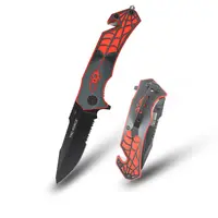Tac Force TF-553 Spider Rescue Folding Pocket Knife - 3.25" 3mm Thick Blade, 4.5" Closed, Seatbelt Cutter, Tactical Accessory, Camping Gear, Survival Equipment, Unique Mens Gifts, Birthday Gifts for Him