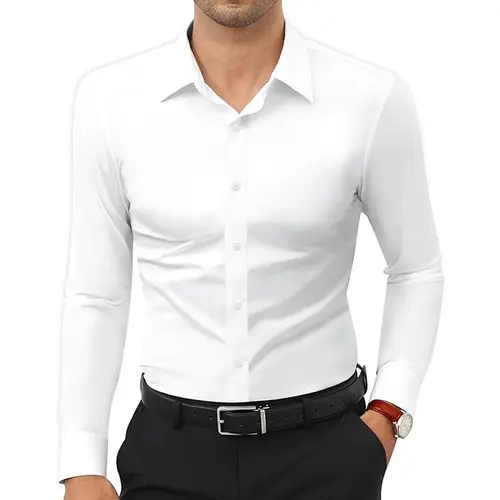 Royaura  Slim Fit Dress Shirts for Men Muscle Fit Wrinkle Free Button Down Shirt,Stretch Mens Dress Shirts Long Sleeve,Dealforyouday,back to school,back to school shopping,sohochic