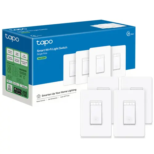 TP-Link & Tapo S500D (4-Pack) – Smart Dimmer Switch | Single Pole | Neutral Wire Required | 2.4 GHz Wi-Fi | Compatible with Alexa & Google Home | UL Certified | No Hub Needed | White #SummerWins #DealsForYouDays,sohochic