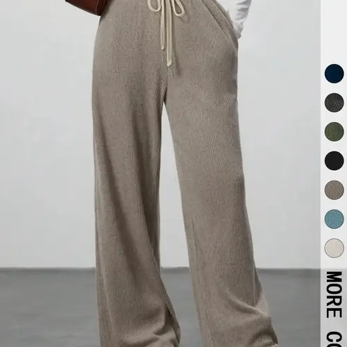 High Waist Comfortable Wide Leg Casual Jogging Pants, Versatile Athletic Trousers for Relaxed Fit, Ideal for Everyday Wear, Athleisure Casual Bottoms, Athleisure Style Bottoms