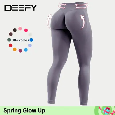 DEEFY Impact Leggings Gymwear Seamless Workout Gym Women Scrunch Butt Lifting Pants Sportswear Sports Slim Fit Tummy Control Yoga