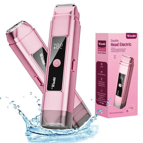 [Tiktokshopstockup]Electric painless facial hair remover Bikini Trimmer for Women, Electric Shaver and Razor 2-in-1 electric razor  Dual Heads for Painless Trimming of Pubic Hair, Face, Underarms and Legs,Waterproof tiktokshopbacktos