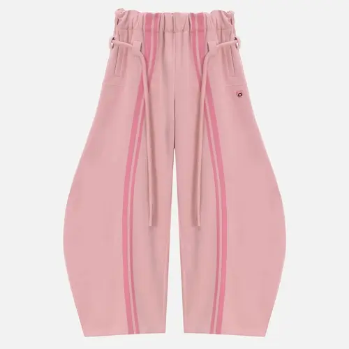 Aelfric Eden Women's Striped Cotton Oversized Baggy Barrel Pants - Elastic Waist, Minimalist Streetwear Clothing, Casual Alternative Swag Baggy Sweatpants, Unisex Basic Bottoms,back to school shopping, Alternative Style,sohochic