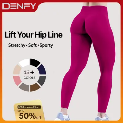 [SIZE UP 1] DENFY Impact Leggings Fitness Gymwear Tummy Control Scrunch Butt Lifting Sportswear Workout Yoga Gym Pants