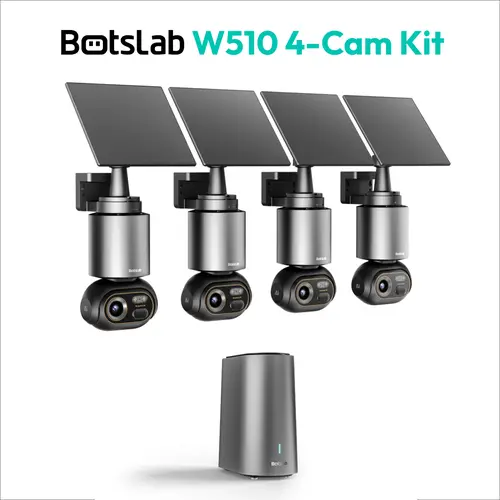 BOTSLAB H200 Wireless Outdoor Security Camera - 4000P 8MP Ultra-Clear, 2.4G Wi-Fi, Solar-Powered, AI Recognition, 32G Storage, Night Vision, Easy Installation, Smart Home Gadgets for Home Security Surveillance Systems,toolupgrade