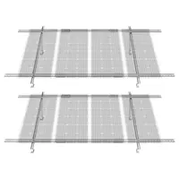 【Summerfinds】VEVOR 2-Set Solar Panel Mounting Brackets,30°-60° Adjustable Multi-Pieces Solar Panel Brackets for 4-8PCS Solar PanelsCarbon Steel Ground Mount Solar Panel Stand for FarmsRVsBoatsOff-Grid