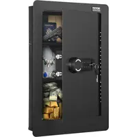 【toolupgrade】VEVOR 25.59" Tall Wall Safe,3-Tier Hidden Wall Safe with Keypad3 Removable Shelves & 6 Key HoldersQ235 Cold-Rolled Steel In Wall Safe with LED Light & Vibration Alarm for MoneyJewelryPassport,back to school,back to school shopping