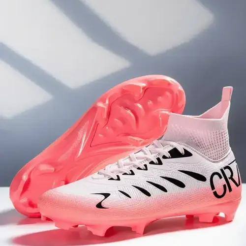 Professional Men's Soccer Cleats, Football Boots, Speed Cleats, Long-Stud AG/FG Outdoor Training Shoes, Sports Football Shoes, Breathable PU Leather, Anti-Slip, All-Season Comfort