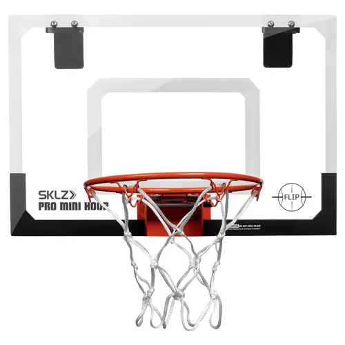 SKLZ Pro Mini Basketball Hoop Set, Indoor Ball Sports Equipment with Padded Door Mount, Spring-Loaded Flip-Rim, Shatterproof Backboards, 5" Ball & Pump