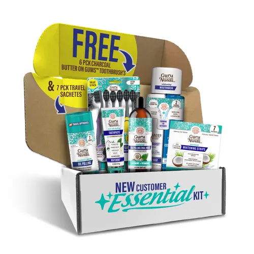 [LIVE ONLY] GuruNanda New Customer's Essential - Whitening Strip, Toothpaste, Oil Pulling, Mouthwash, Toothbrush