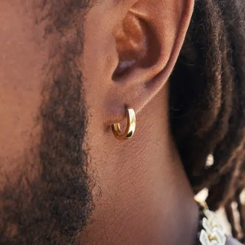 GLD Best-Selling Polished Round Huggie Earrings in Yellow and White Gold - Perfect Gift #TikTokShopBackToSchool