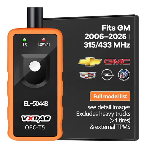 [For GM Vehicles Only]VXDAS EL-50448 TPMS Relearn Tool, OEC-T5 Car Tire Sensor Reset & Activation Tool for GM, Buick, Chevy, Cadillac Series Vehicles (GM-Only Compatibility), Cars Accessories tiktokshopspringglowup #Summervibes,car accessories sohochic,to