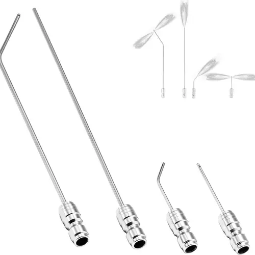 【toolupgrade】Tool Daily Heavy-Duty High-Pressure Washer Needle Nozzle Kit - Stainless Steel Flush Wand Extension, 1/4 inch Quick Connect, 2-4GPM High Flow Needle Tip, for Car Detailing, Home Appliances Deep Clean, High Flow Nozzle, 1/4" Thread toolupgrade