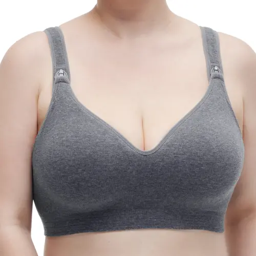 Momcozy Busty Nursing Bras, U.S.Cotton Wirefree Fixed Padded Maternity Bra, Full Coverage Adjustable Fit Postpartum Outfits Soft Breathable Underwear