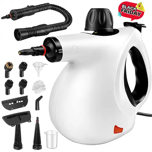 Pressurized Handheld Multi-Surface Natural Steam Cleaner with 12 Replacement Parts - High-Powered, Labor-Saving Corded Multi-Function Portable Option for Home, Car Use (Hand-Held Steam Cleaners & Floor Polishers, High-Temperature Variants),sohochic
