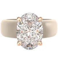 RINFIT Women's Silicone Wedding Band - GlowStone Collection, 11×8 mm Oval Cut Zirconia Ring, Patented Design Elegant Jewelry