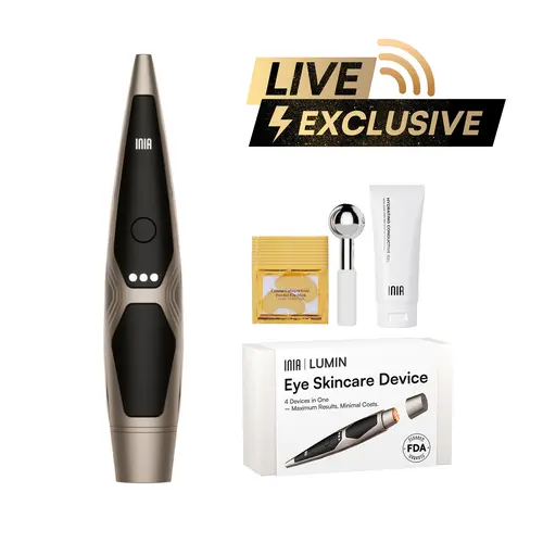 【LIVE EXCLUSIVE】INIA LUMIN 4-in-1 Eye Skincare Wand – 3 Mins a Day for Fewer Lines in 14 Days & Less Puffiness in 21, FDA-Cleared, Spa-Level Results at a Fraction of the Price, Lift & Brighten Eyes in Just Weeks,Summer Beauty Gift Ideas,sohochic
