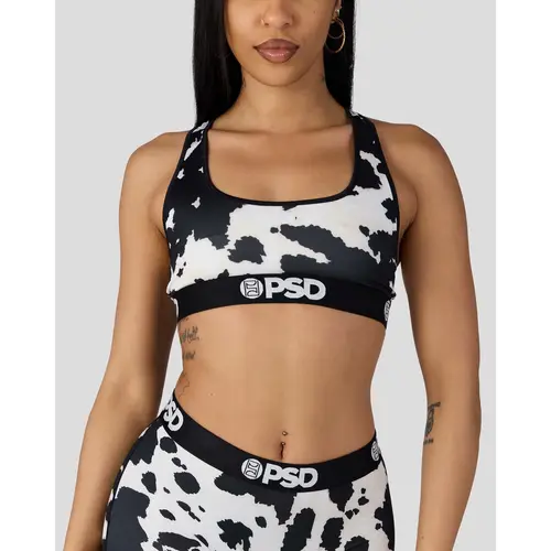 PSD Womens Cow Girl Racerback Sports Bra - Comfortable, Breathable, Ultra-light Fabric