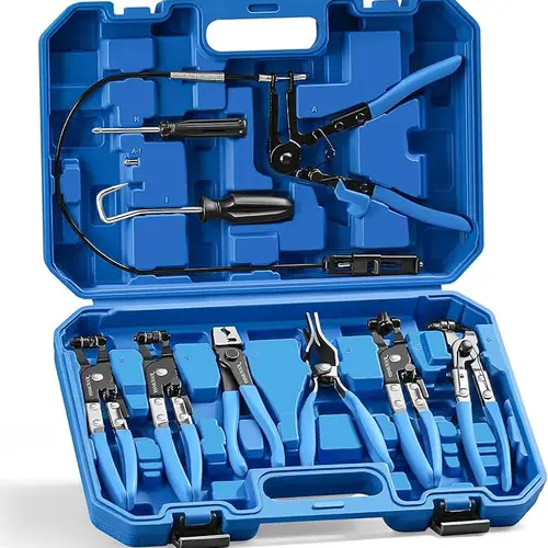 9PCS Hose Clamp Pliers, Automotive Multi-Handle Precision Tools for Clamping and Disconnecting, Suitable for Removing Clamps on Car Cooling Systems and Hoses