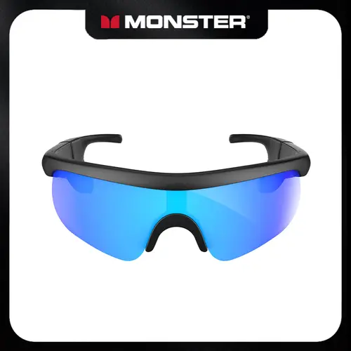 Monster AI Smart Glasses - Wearable Device with Bluetooth 6.0, Hi-Fi Sound, Noise Reduction, UV Protection, Lightweight Design, Wireless Audio for Music & Calls, Android Compatible, Long-Lasting Batteries for Walking, Gift for Boyfriend, Wearable Devices