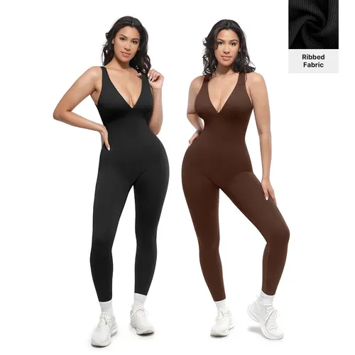 Shapellx Deep V Shapewear with Chest Support Breathable High-Waisted Tummy Control Bodysuit Back to School