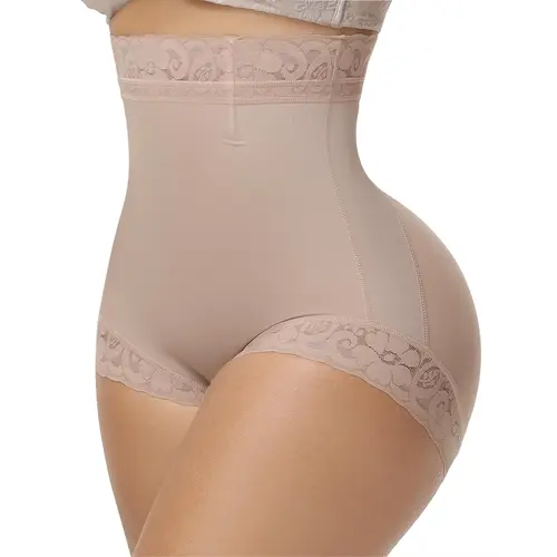 JOSHINE SHAPER Women's High-Waist Lacey Spandex Fabric Shapewear Briefs - Wedding, Waist Training Use, Butt-Lifting, Tummy-Slimming, Smooth Overall Fit, Comfortable Cotton Crotch, Drop-Glue Faja, Compression Underwear for Skirts