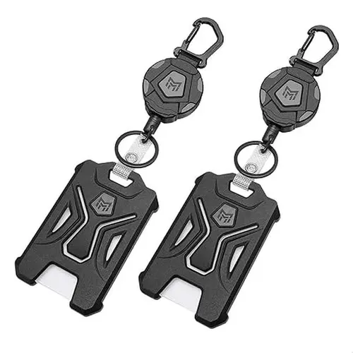 Tactical Accessories Durable Retractable Badge Holder with Heavy-Duty Carabiner Clip, Lanyard, Keychain & Rust-Free Steel Construction, Smooth Retract Pull for ID Cards (Fashion Keychain Accessory)