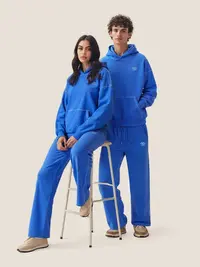 AELFRIC EDEN Cloud Classic Men's 2-Piece Basic Loose Pants Set - Oversized Hoodie & Essential Sweatpants, Lounge Tracksuit, Women-Compatible Unisex Set,sohochic
