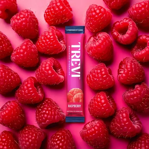 Trevi Sugar Free Raspberry Electrolyte Drink Mix – 28 or 8 Stick Packs | 0g Sugar, Non-GMO, with 7 Vitamins & Minerals, 6 Electrolytes, Energy Hydration Drink Mix, Made in USA