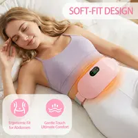 Neidga Menstrual Heating Pad, 2‑Hour Cordless Smart Uterus Warmer Belt, Electric Heating Waist Belt, Vibration Abdominal Massager, Portable Pain Relief Device, Holiday Present for Girls & Women, Black Friday Deal, Christmas Gift for Her