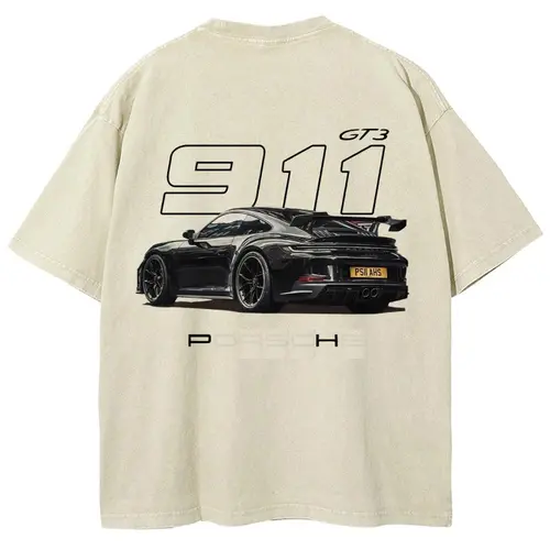Men's 911 GT3 Racing Good Graphic Tees - Super Soft Washed Cotton Fashion Streetwear Round Neck Casual Top, Boyfriend Birthday Gift, Cool Guys Gifts, Gifts For Boyfriend, Cool Gifts For Guys,sohochic