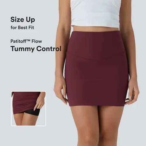 Halara Patitoff™ Flow Pet Hair Resistant High Waisted Tummy Control 2-in-1 Bodycon Mini Casual Skirt #BackToSchool