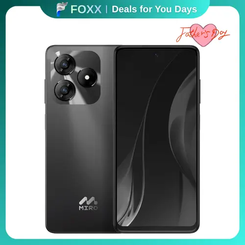 MIRO C1 Unlocked Dual SIM Mobile Phone - 50MP Front Selfie & Rear Cameras, 4500 to 5209 mAh Battery, 12GB RAM+128GB Expandable Storage, Android 14, PD 10W Fast Charging, 2x Cortex-A75 1.8GHz, USB-C, Ideal for Vlogging, Gift for Content Creators