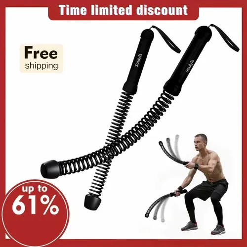 Soulyis Cordless Battle Ropes - At Home Gym Equipment for HIIT, No-Jump Full-Body Workouts, Weighted Fitness Rope for Men, Ideal Gym & Exercise Equipment, Festival Gift for Fitness Enthusiasts,sohochic