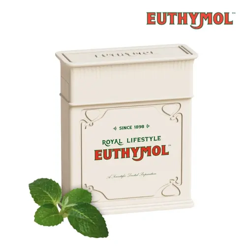Euthymol Pink Dental Floss (50m, 30g) - Gentle, Smooth Woven Teeth Cleaner for Daily Use, Fresh Mint & Vegan Wax Coating, Slim Tight Design, Ideal Travel Floss
