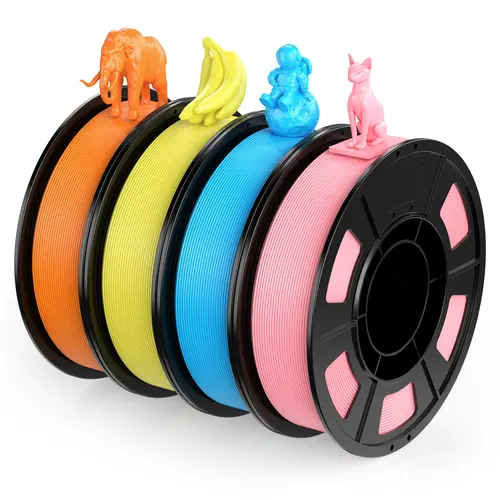 PLA Filament 1.75mm, 4 Rolls x 250g Mini Spools, Small Roll Bundle for 3D Printers, Not for 1kg Spool AMS/Multi-Color Systems, ±0.02mm, Clog-Free, Tangle-Free