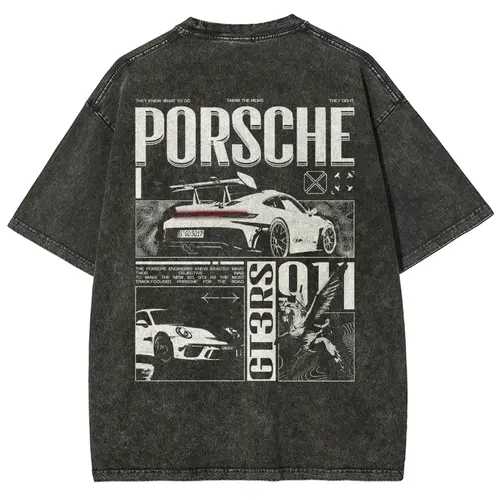 911 GT3RS Unisex Fit Washed T-Shirt,sohochic