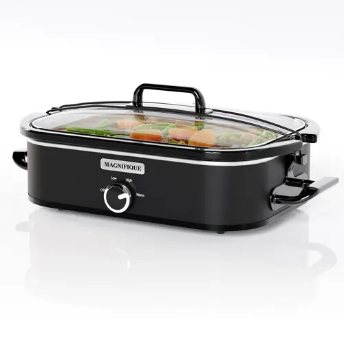 4-Qt Manual Control Heating Cooker, Dishwasher Safe Crockpot with Warm Function, Household Kitchen Appliance for Family Meals, Crockpot Dinner Ideas & 1-Pot Meals