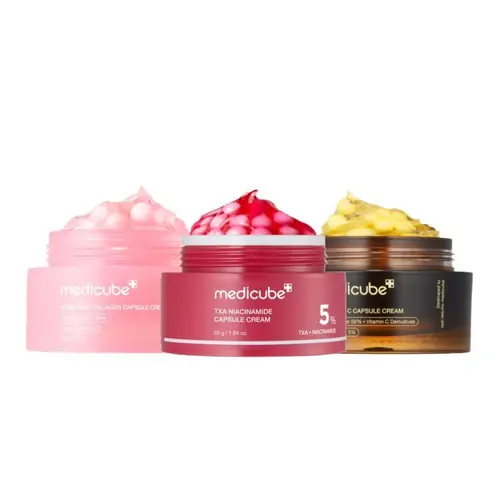 [medicube] Mix & Match Boba Cream Set | Tiktok Viral Capsule Creams for Uneven Skin Tone, Glow Hydration, Korean Skincare, K-beauty Skin Repair