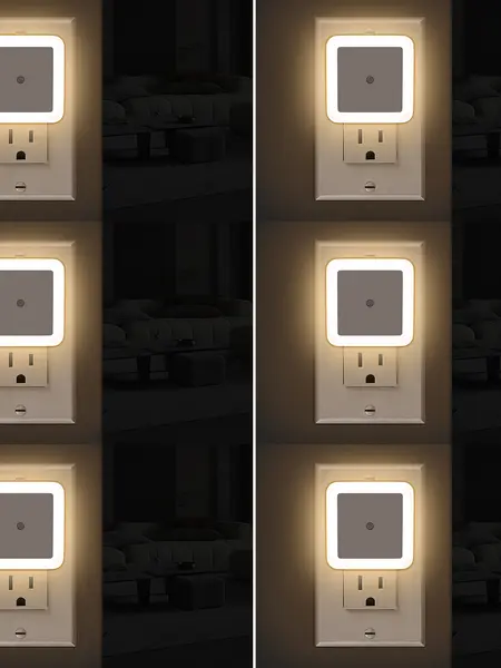 Night Light, 0.5W Night Lights Plug into Wall 6-Pack, Plug in Night Light, Dusk to Dawn Nightlight Led Night Lights for Bedroom, Bathroom, Hallway Warm White Home Lighting,baby shower gift,unique christmas gift